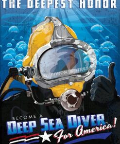 Become a Deep Sea Diver SP00618-vintage-military-naval-travel-poster-art-print-gift