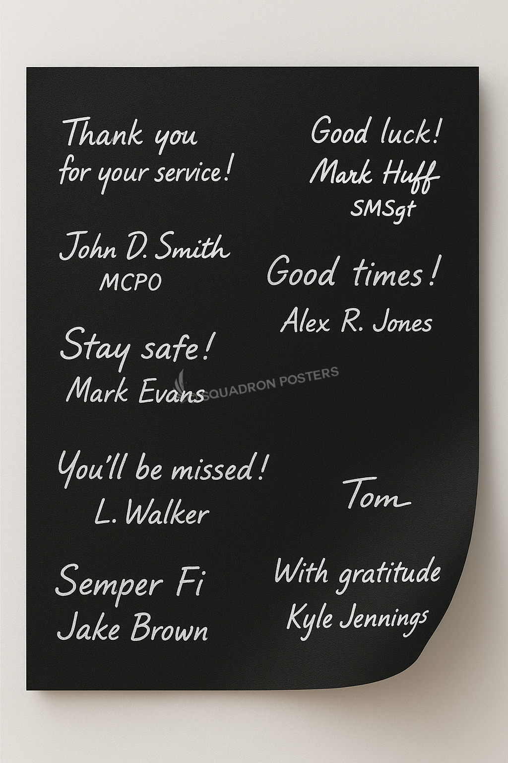 Check out this stunning Mission Complete Signing Canvas by Squadron Posters!