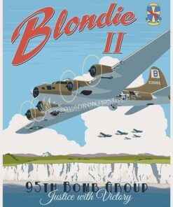 Blondie B-17 95 Bomb Group SP00632-vintage-military-aviation-travel-poster-art-print-gift