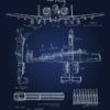 A-10 Blueprint Art