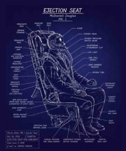MK 1 Ejection Seat Blueprint Art