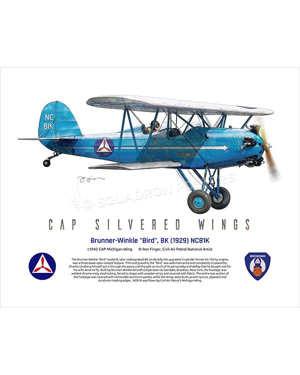 Brunner-Winkle Bird BK 16x20 FINAL Ron Finger SPN02339MFEAT-jet-black-aircraft-lithograph