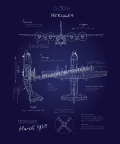 C-130H Blueprint Art