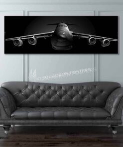 C-5M Super Galaxy C-5 Jet Black Super Wide Canvas Print