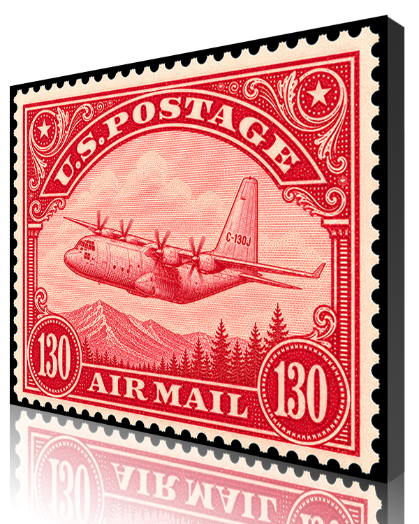 C-130J Air Mail Stamp Art by Squadron Posters!