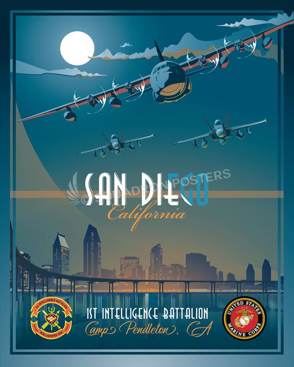 Camp Pendleton San Diego California 1st Intelligence Battalion Art