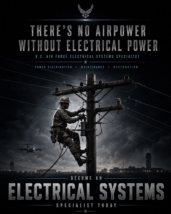U.S.A.F. CE Electrical Systems Specialist Art by Squadron Posters!