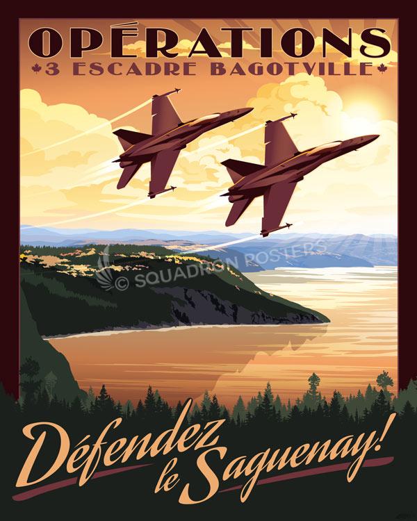 CFB Bagotville CF-188 3d OSS Art by Squadron Posters!