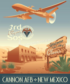 Cannon-AFB-MQ-9-3d-SOS-featured-aircraft-lithograph-vintage-airplane-poster-art.
