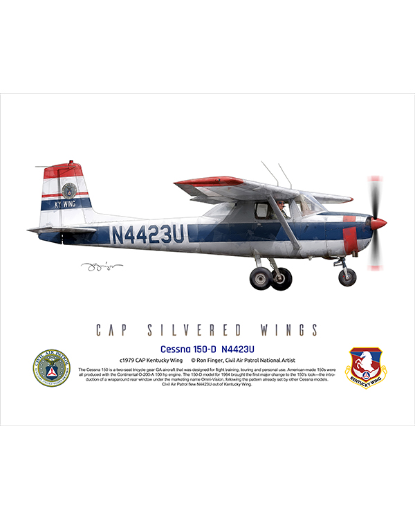 Cessna 150-D CAP Ron Finger SPN02353MFEAT-jet-black-aircraft-lithograph