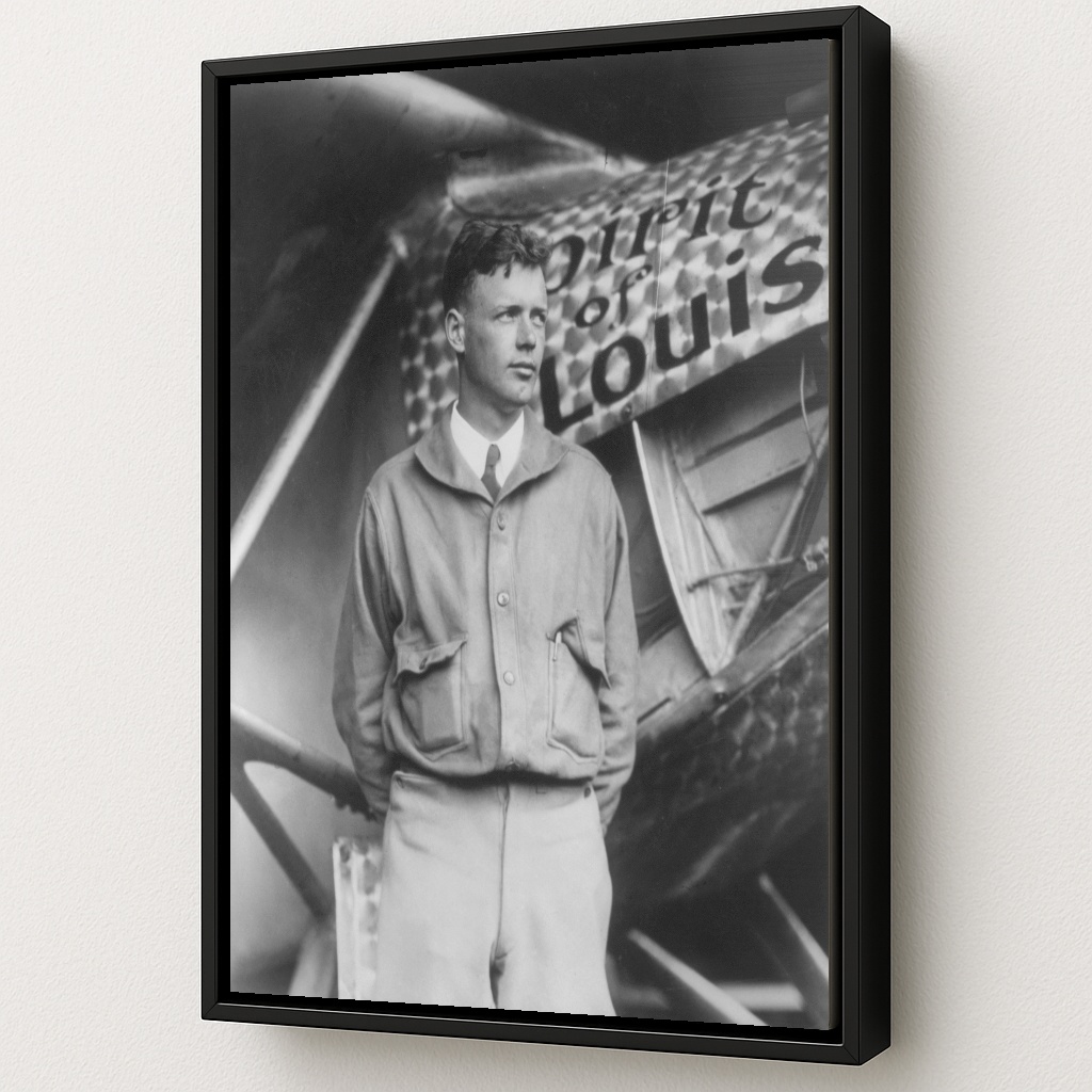 Charles Lindbergh Portrait of a Legend framed canvas print by Squadron Posters!