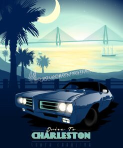 charleston-south-carolina-palmetto-travel-poster-pontiac-gto-judge-print-gift