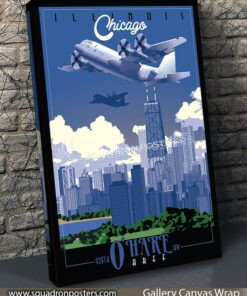 Chicago C-130 928th AW SP00732 vintage-travel-poster-aviation-squadron-print-poster-art