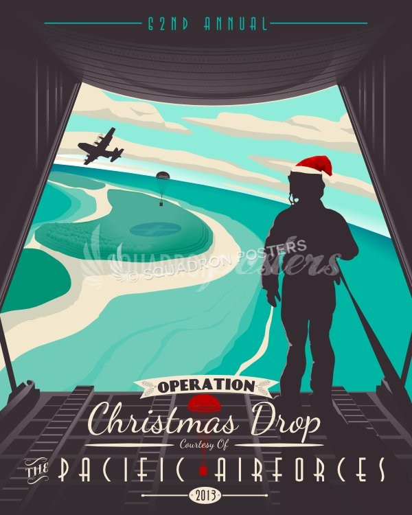 2013 Operation Christmas Drop - color 2013-operation-christmas-drop-color-edition-military-aviation-poster-art-print-gift