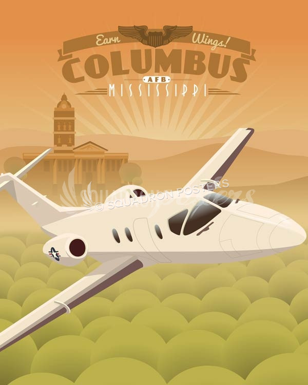columbus-afb-t-1-Jayhawk-military-aviation-poster-art