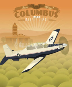 Columbus AFB - T-6 Texan II art by - Squadron Posters!