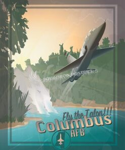 Talon Columbus AFB Columbus T38 SP00604 military aviation travel poster print gift
