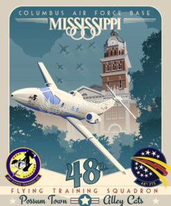 Columbus_T-1_48th_FTS_SP01003-featured-aircraft-lithograph-vintage-airplane-poster-art