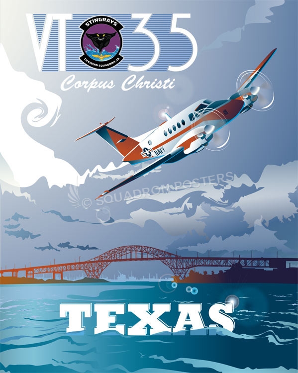 orpus Christi TC-12B VT-35 (V2) art by - Squadron Posters!