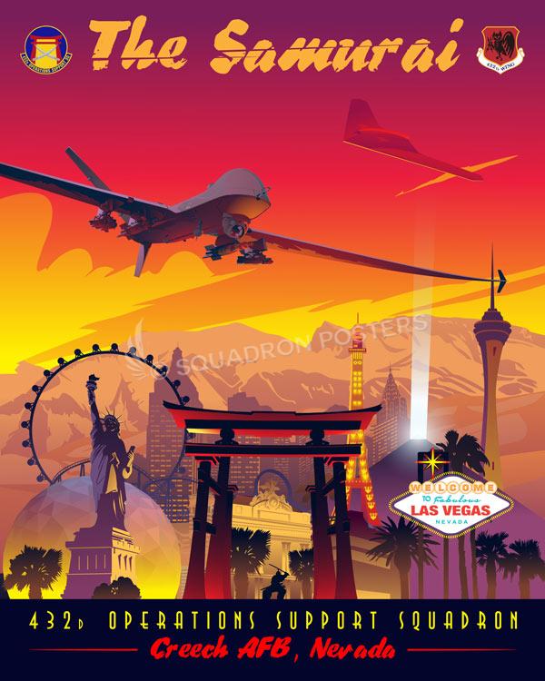 Creech AFB 432d OSS Art by - Squadron Posters!