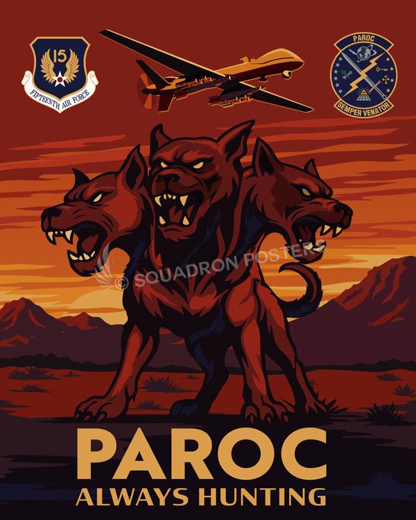 Creech AFB Det 1 PAROC Art by Squadron Posters!