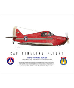Culver Cadet LCA NC41701 16x20 FINAL Ron Finger SPN02312MFEAT-jet-black-aircraft-lithograph