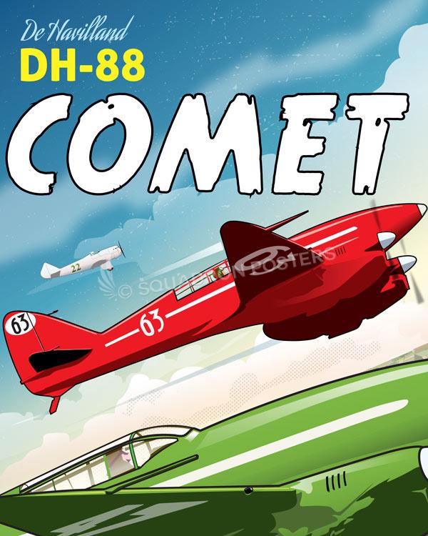 DH-88 Comet Art by Squadron Posters!