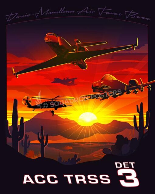 Davis-Monthan AFB 43d ECS ACC TRSS Det 3 Art - Squadron Posters
