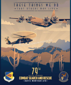 Davis-Monthan-HC-130J-79th-RS-featured-aircraft-lithograph-vintage-airplane-poster-art