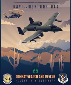 Davis-Monthan AFB, 354th Fighter Squadron davis_monthan_a-10_hh-60_354th_fs_sp01181-featured-aircraft-lithograph-vintage-airplane-poster-art