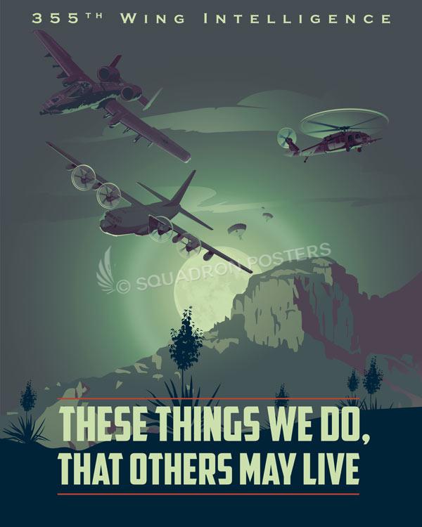 Davis Monthan AFB 355th Wing Intelligence Art