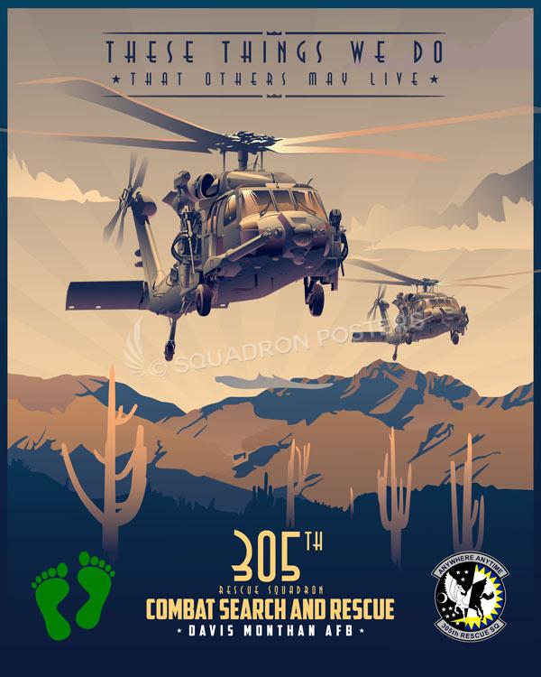 Davis Monthan AFB 305th RQS - Squadron Posters