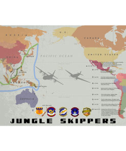 Dyess AFB Texas PACAF Map 317th OG Art