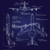 E-3 Sentry Blueprint Art