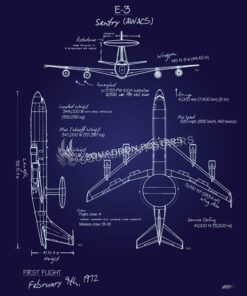 E-3 Sentry Blueprint Art