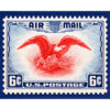 Eagle and Shield AirMAIL Stamp Poster Art Eagle and Shield AirMAIL Stamp Poster Art