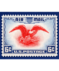Eagle and Shield AirMAIL Stamp Poster Art