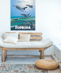 Eglin AFB 85th Test and Evaluation Squadron vintage style canvas travel poster art by Squadron Posters SP01533