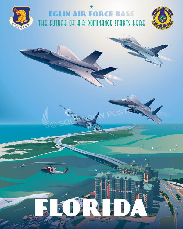 Eglin AFB 96th AMXS Art by Squadron Posters!