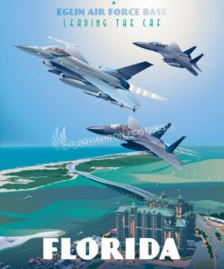 Eglin_AFB_F-15_F-16_85th_TES_Max_Shirkov_SP01533-featured-aircraft-lithograph-vintage-airplane-poster-art