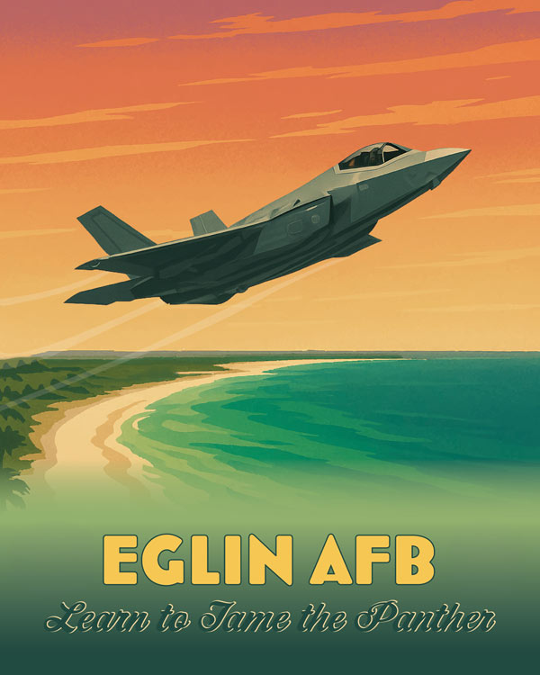 Eglin AFB F-35 Art by Squadron Posters!