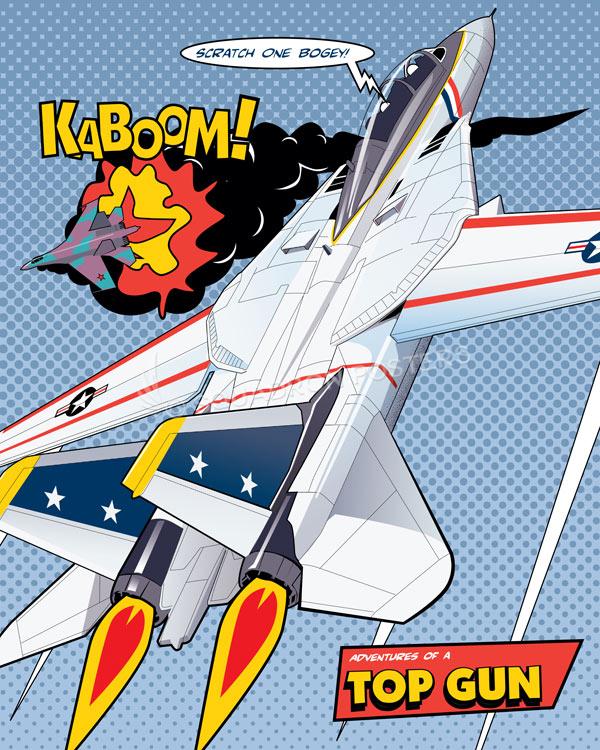 F-14 Top Gun Pop Art by - Squadron Posters!