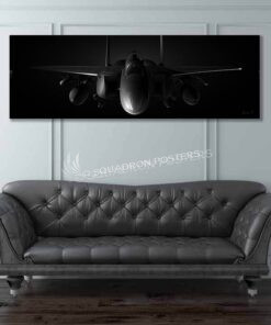F-15E jet black wide-SP00857-featured-image-military-canvas-print
