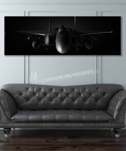 F-15E Jet Black Super Wide Canvas Print