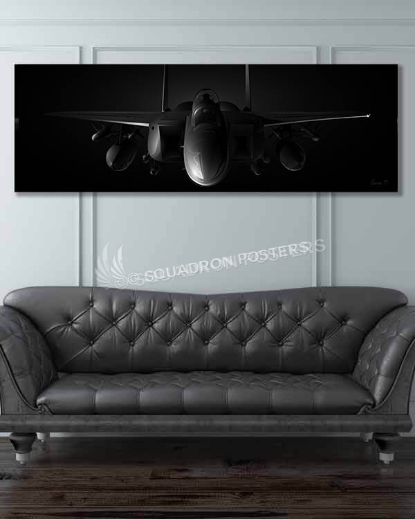 F-15E jet black wide-SP00857-featured-image-military-canvas-print