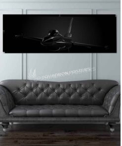 F-16 Jet Black Super Wide Canvas Print