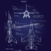 F-16c Fighting Falcon Blueprint Art