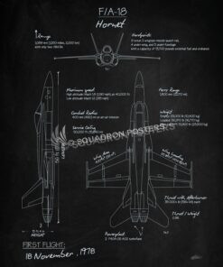 F-18 Hornet Blackboard Art
