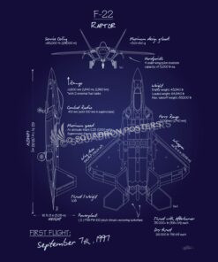 F-22 Blueprint Art