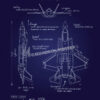 F-35A Lightning II Blueprint Art